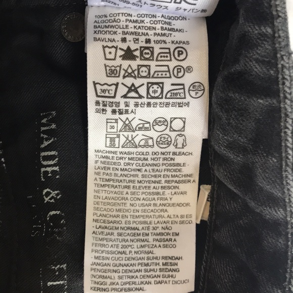 Levi’s Made & Crafted Sticks Slim Jeans in “Tar” Size 24x32 ITALY MADE NWT - Picture 7 of 12